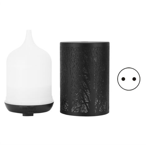 300-ml-Diffusor für ätherische Öle mit LED-Nachtlicht – Schwarz – 100–240 V – EU-Stecker