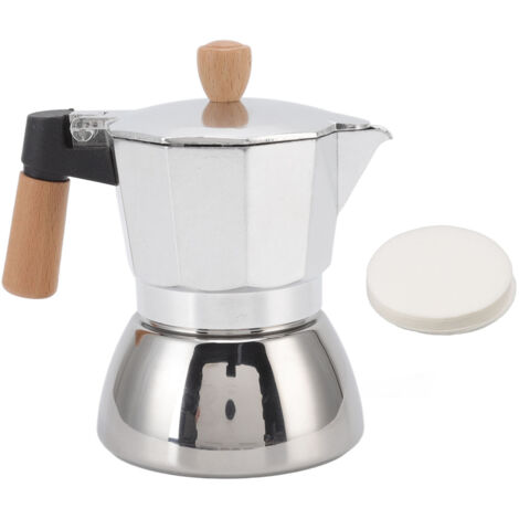 300 ml Edelstahl-Filterkaffeemaschine für die manuelle Zubereitung (Moka)