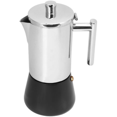 300 ml Espressokocher aus Edelstahl, italienischer Stil, Induktions-Kaffeebereiter – 6 Tassen für Zuhause