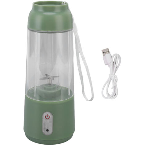 300 ml kabelloser, tragbarer USB-Standmixer mit Edelstahlklinge für Smoothies und Shakes, Hellgrün