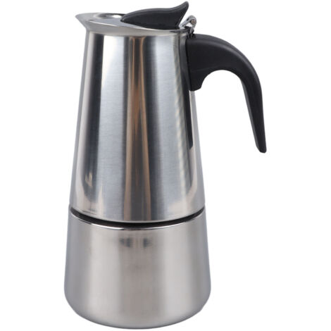 300-ml-Mokakanne aus Edelstahl, tragbar und leicht zu reinigen, ideal für Kaffee beim Camping oder im Büro.