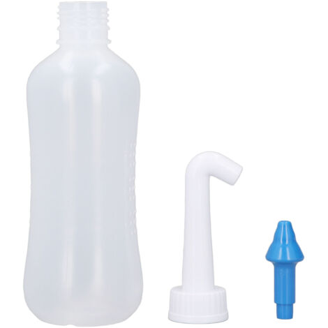 300-ml-Nasenspülflasche für Erwachsene und Kinder, Nasenreinigungsflasche mit einer Öffnung, blau