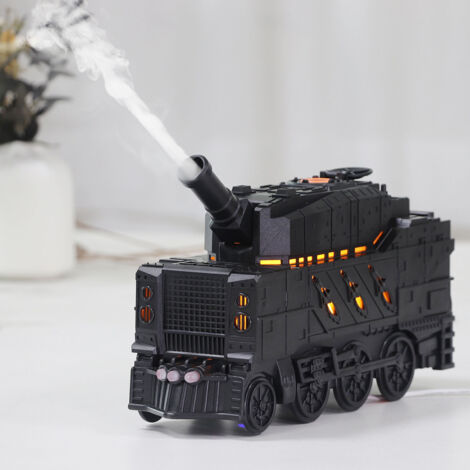 300-ml-Tank-Diffusor für ätherische Öle, leiser Aromatherapie-Luftbefeuchter mit 2-Stunden-/8-Stunden-Timer, Schwarz, für Büro oder Schlafzimmer