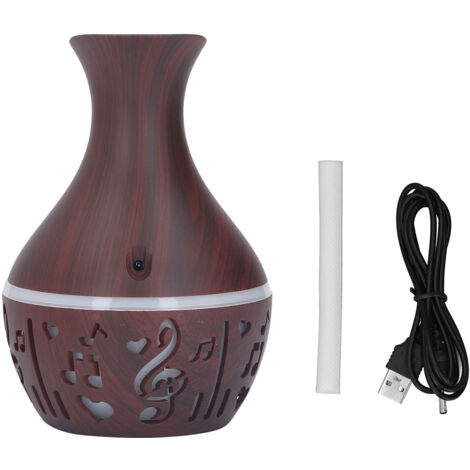 300-ml-USB-Diffusor für ätherische Öle – Holzdesign, geräuschlos, LED-Beleuchtung – Luftbefeuchter für Büro, Schlafzimmer, Hotel