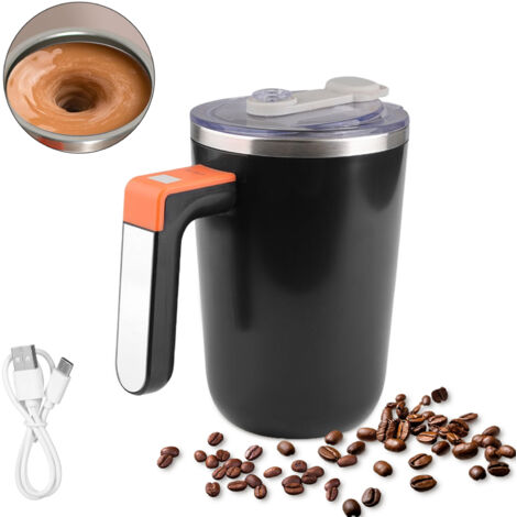300 ml wiederbefüllbarer, selbstmischender Smart-Becher mit konstanter Heizfunktion bei 55 °C, wasserdicht (IP65), Gehäuse aus Edelstahl 304, für Kaffee, Tee, Milch, Büro und Schule