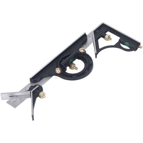 300 mm Kombinations-Winkelmesser, Anreißlineal, multifunktionales Messlineal aus Edelstahl