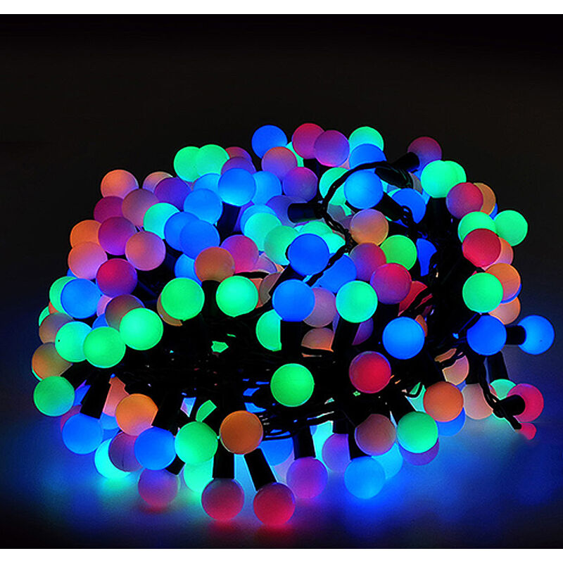 Image of 300 palline luminose multicolor luci led per albero di natale da esterno o interno spetacolari lunghe 21 metri