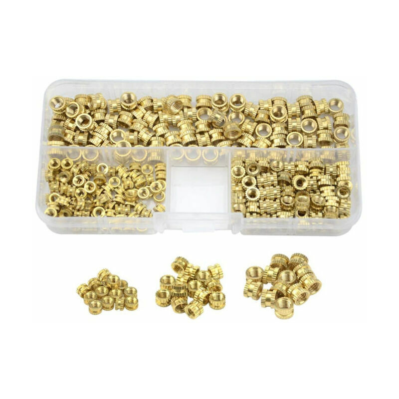 300 pcs inserts filetés M3 filetage en laiton moleté écrou m3 m4 m5 insert fileté noix filetés filetage en laiton pour pièces en plastique par
