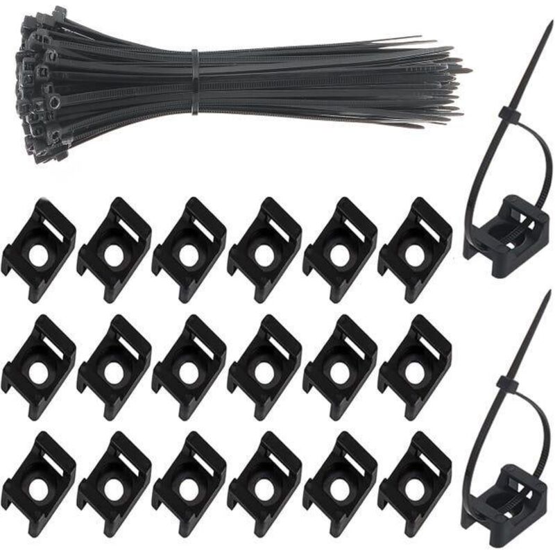 300 Pieces (150 Sets) 150mm x 2.5mm Cable Ties, Nylon Cable Ties, Black