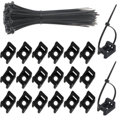 300 Pieces (150 Sets) 150mm x 2.5mm Cable Ties, Nylon Cable Ties, Black