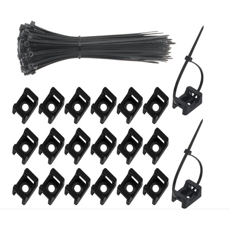 300 pieces (150 sets) Cable Ties 150 mm x 2.5 mm Nylon Cable Ties - Black
