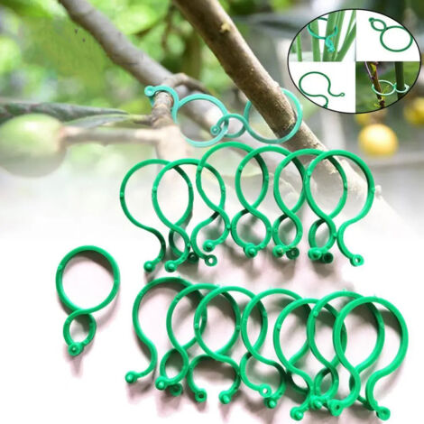 300 pieces 8-word loop vine fastener clips ring support fixing garden plant holder garden tools decorations climbing plant wall clips