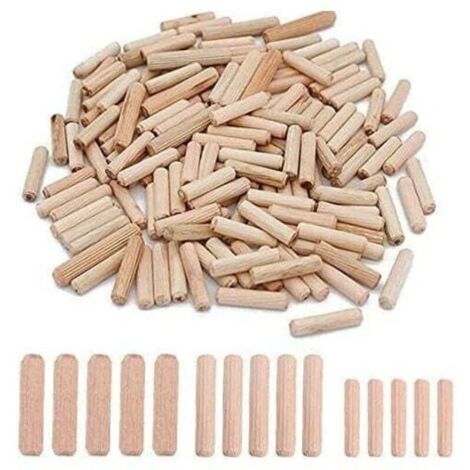 300 pièces chevilles en bois 6mm 8mm 10mm chevilles en bois assorties M6 M8 M10 pour meubles en bois