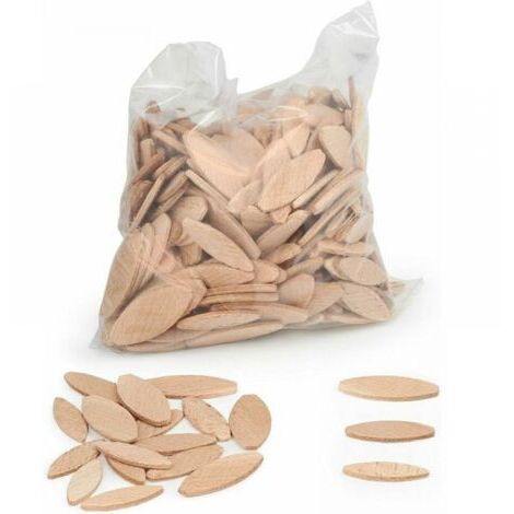 300 pièces Lamelles d'assemblage taille 20, paquet de , Lamello, Chevilles plates en bois de hêtre de haute qualité pour les menuisiers et les projets de bricolage,pour fraiseuse bois/fraiseuse lamell