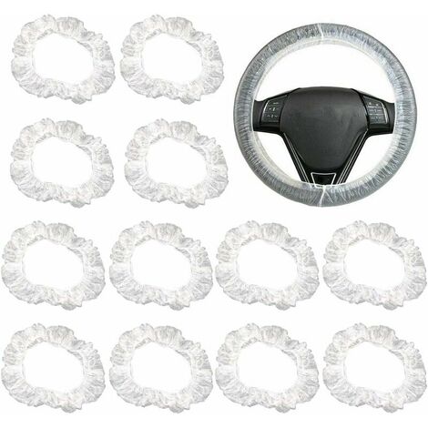 300 piezas Universal transparente cubierta del volante cubierta protectora elástica impermeable cubierta de plástico cubierta del volante accesorios interiores del coche