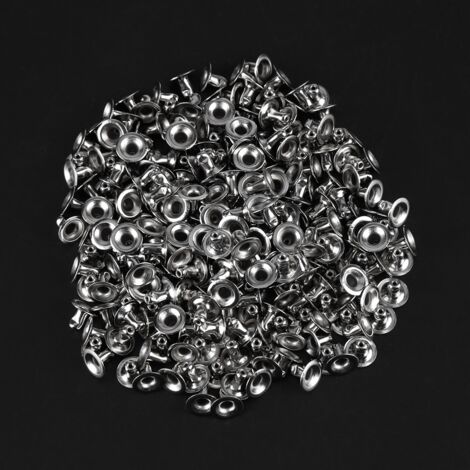 300 rivets assortis 6-12mm pour sacs DIY et projets créatifs, couleur blanche
