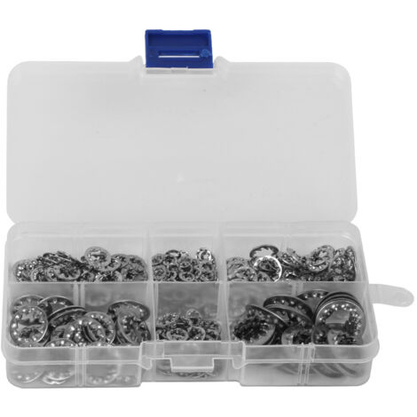 300 Rondelles Dentelées Intérieures en Acier Inoxydable 304, Kit de Rondelles de Serrage M3 M4 M5 M6 M8 M10 pour Assemblage Mécanique