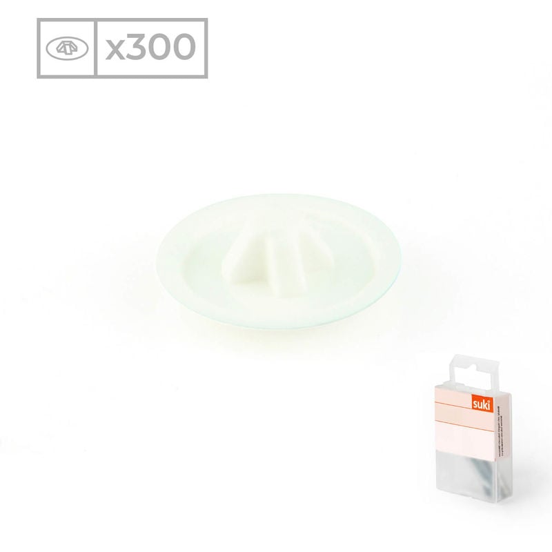 

Suki - 300 Tapa tornillos de estrella fabricado en plástico blanco, medidas 3,5-5mm