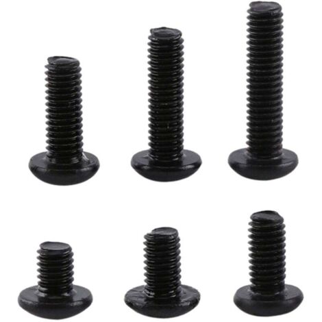 300-teiliges Set mit M3-Innensechskantschrauben und -muttern aus legiertem Stahl, verschiedene Größen M3 x 4/5/6/8/10/12 mm, schwarz