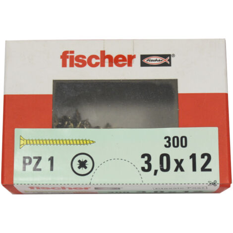 300 vis VBA tête fraisée Classic Fast Ø3 x 12 mm - Fischer