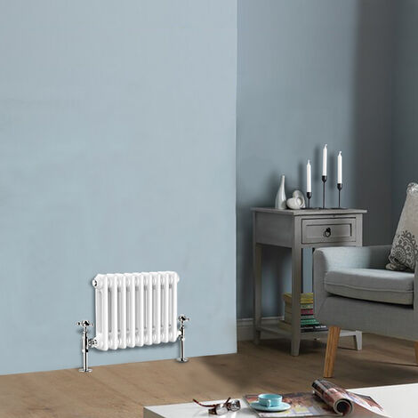 300 X 425 mm Traditional White Horizontal Cast Iron Radiator Double Column