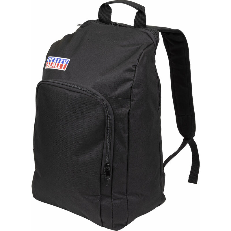 Loops - 300 x 450mm Work Backpack - Black - 2 Pocket Rucksack - Adjustable Padded Straps