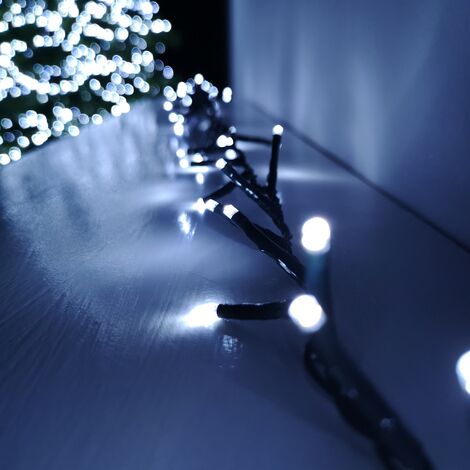 3000 LED 75m Indoor Outdoor Christmas Multi Function Mains Operated String Lights with Timer in in Cool White