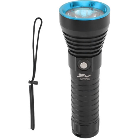 3000 Lumen starke LED-Tauchlampe, wasserdicht nach IPX8 für Tauchgänge bis 100 m, blaue Unterwasserlampe