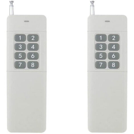 3000 m Longue portée Haute Puissance 4 6 8 12CH RF Télécommande Émetteur 433 MHz Télécommande Universelle Smart Remote Control pour éclairage Télécommande Protection Housse Télécommande 2PCS