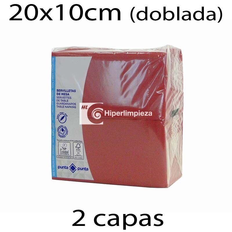

3000 Servilletas de papel 30x40 1/6 burdeos