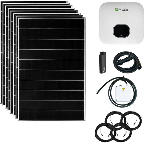 3000 Watt Plug & Play Solaranlage mit Aufputzsteckdose, Growatt Wechselrichter, EcoDelta