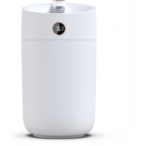 3000ML Dual-Spray Air Humidifier with Humidity monitoring Real-time Display, Auto Shut-Off Dry-Burning Protection, Large Capacity Rechargeable Silent Humidifier with Ambient Light