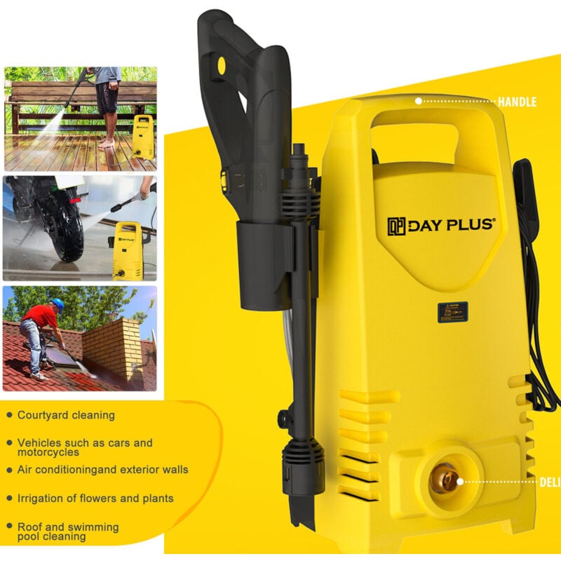 Dayplus - 3000PSI Nettoyeur haute pression électrique portable Machine de nettoyage de voiture w/ accessoires