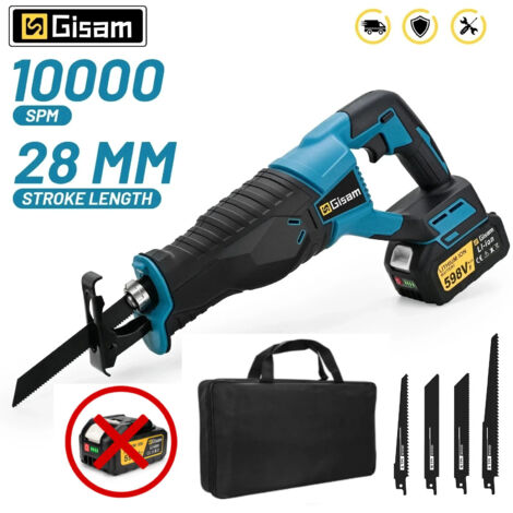 3000W 10000SPM scie alternative électrique tronçonneuse électrique scie sabre outil sans fil Portable pour makita broche de batterie 18v, Sans batterie