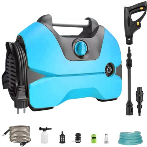 3000W électrique haute pression laveuse Portable lavage voiture pistolet polyvalent Machine à laver pour sols de jardin maison et voiture laveuse pistolet, Bleu