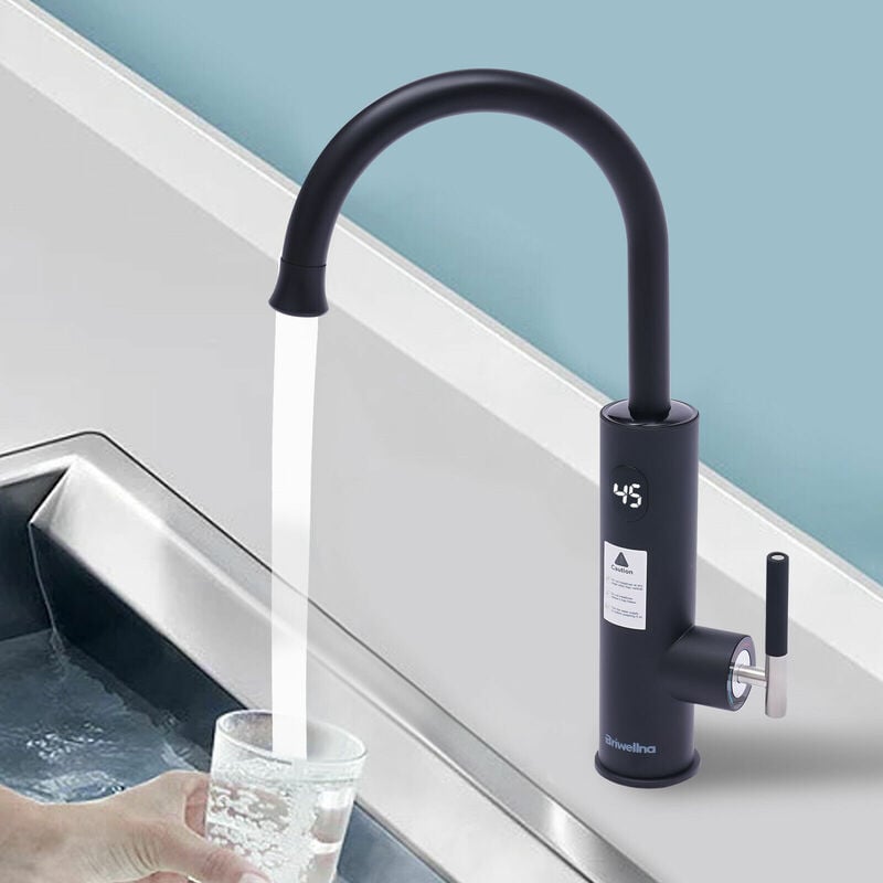 Gojoy - 3000W robinet électrique en acier inoxydable chauffe-eau instantané chauffage instantané cuisine salle de bain