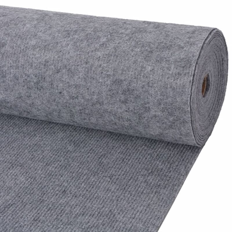 Exhibition Carpet Rib 1.2x20 m Grey vidaXL