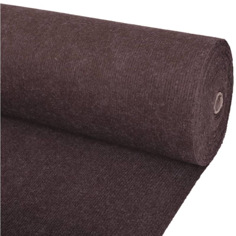 Exhibition Carpet Rib 1.2x15 m Brown Vidaxl