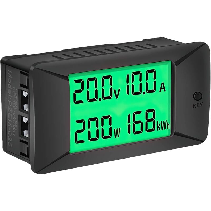 (300A)Ampèremètre Numérique Voltmètre,PZEM-025 Compteur électrique DC Voltmètre Testeur de Batterie Wattmètre D'énergie électrique 0300A/300V