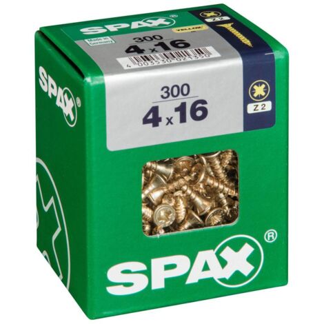 300er-Pack SPAX Pozidriv-Senkkopfschrauben aus Stahl, Durchmesser 4 mm x Länge 16 mm SPAX