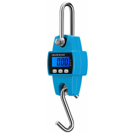 300Kg/50G Echelle De Grue Electronique Echelle De Suspension Numerique Mini Echelle De Levage Echelle De Crochet Electronique Industrielle Pour Bagages Pisciculture Chasse, Bleu
