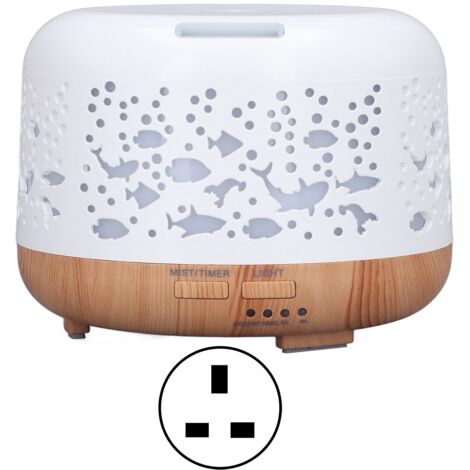 300ml Aromatherapy Humidifier Quiet Portable Mini Humidifier with Colorful Night Light for Home 100‑240V UK Plug