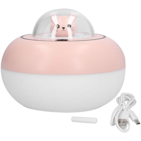 300ml LED Desk Humidifier White Pink USB Powered Mute Colorful Large Capacity Air Humidifier for Home Office