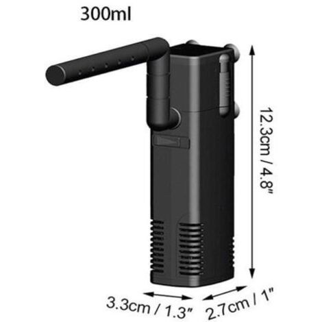 300ml Petite filtration interne d'aquarium de pompe à eau de filtre de pompe à eau de filtre d'aquarium