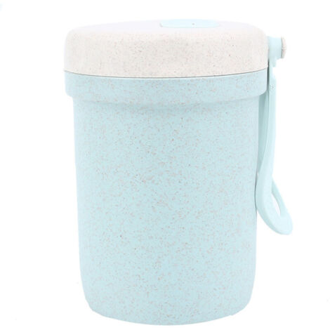 300ml portable porridge cup, sealed porridge container with lid (green)