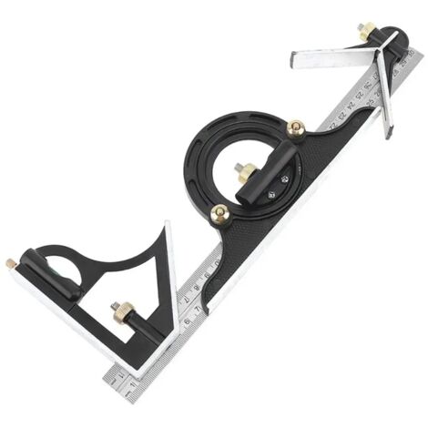 300MM multi-fonction rapporteur combinaison équerre règle en acier inoxydable outil de mesure professionnel charpentier outils