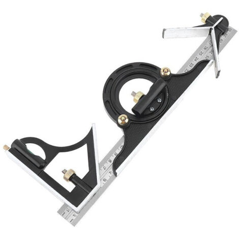 300MM multi-fonction rapporteur combinaison équerre règle en acier inoxydable outil de mesure professionnel charpentier outils