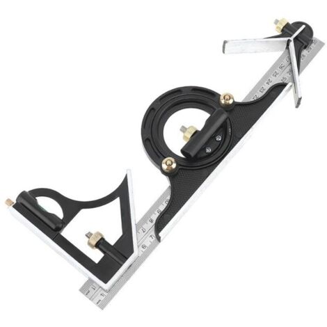 300MM multi-fonction rapporteur combinaison équerre règle en acier inoxydable outil de mesure professionnel charpentier outils