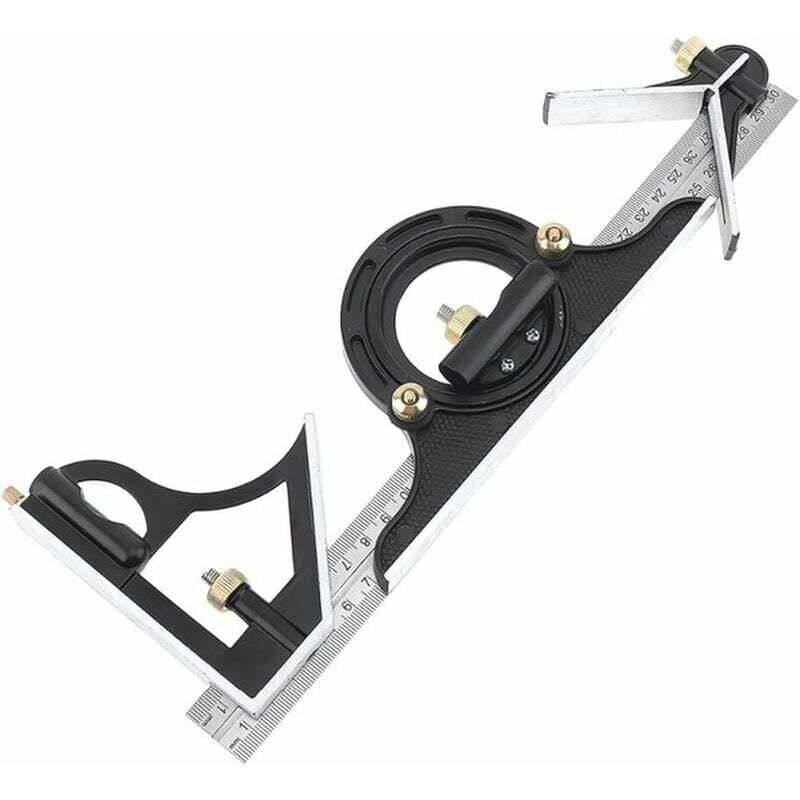 Volavo - Ahlsen 300MM Multifonctionnel d'Acier Inoxydable de Règle d'Angle de Combinaison