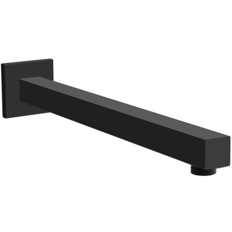 300mm Rectangular Wall Mounted Shower Arm Matte Black